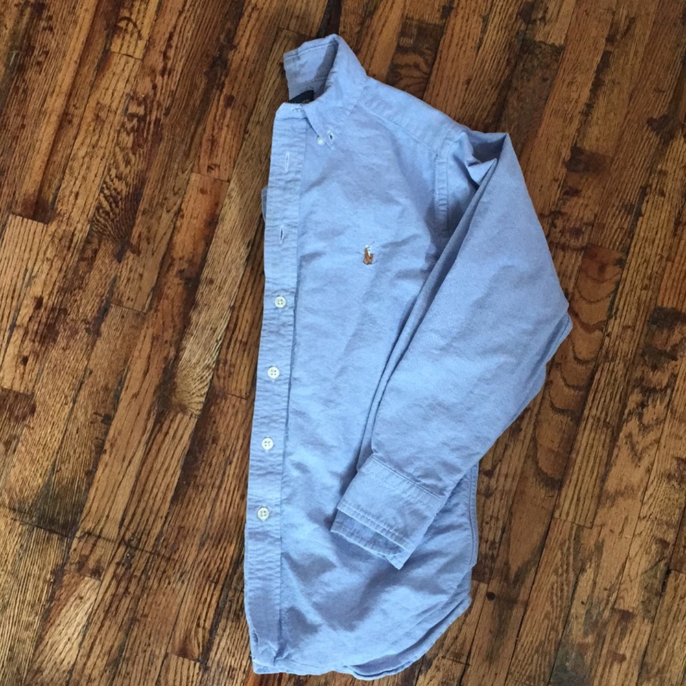 Blue button down